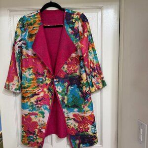 New w Tags Berek Colorful Reversible Jacket/Coat sz S